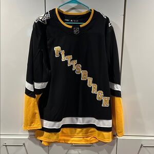 adidas Black and Gold Hockey Jersey